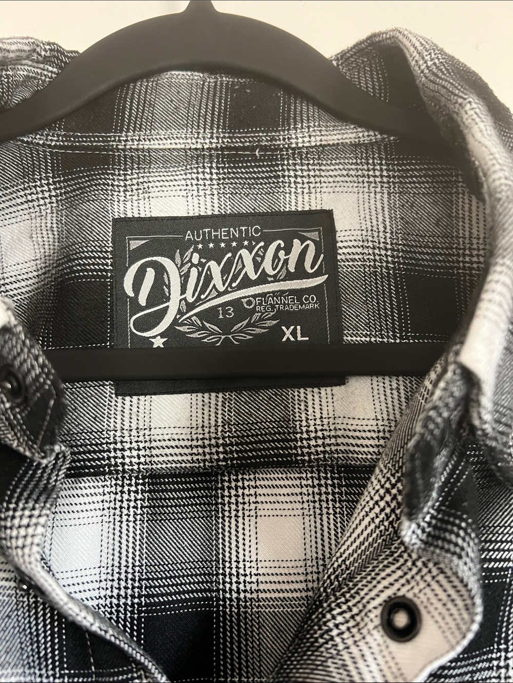 DIXXON Black and White Plaid Flannel Shirt - Picture 2 of 9
